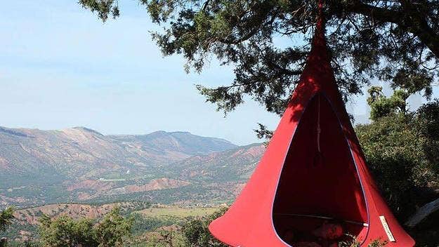 There is a hanging hideaway made by the company hang-in-out that's better than a camping tent.