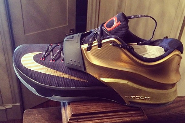 Kevin Durant Shows Team USA Pride With Gold KD 7s Complex