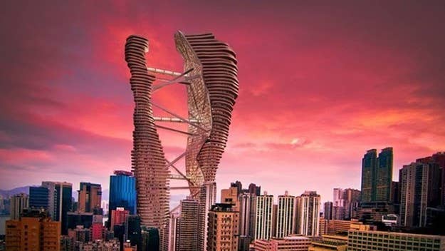 Check out these futuristic concept twin towers that act as a mini city within Hong Kong.