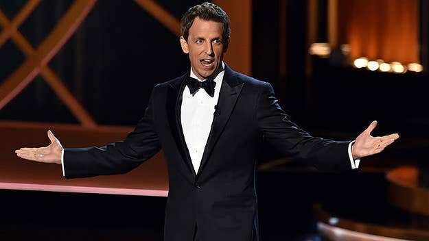 Seth Meyers took the ALS Ice Bucket Challenge Immediately after Finishing the Emmys. 