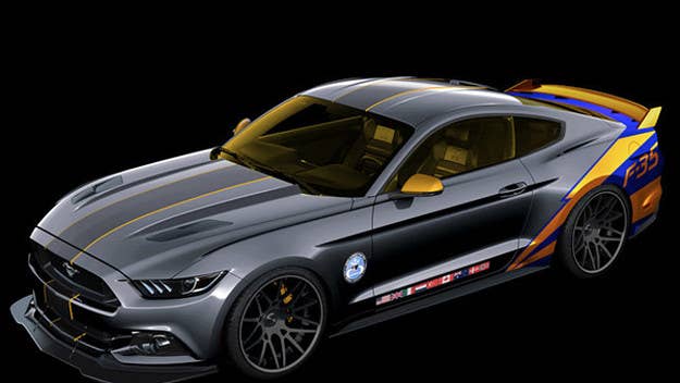 Ford will auction off an F-35 inspired 2015 Ford Mustang at the 2014 EAA AirVenture show in Oshkosh, Wisconsin.