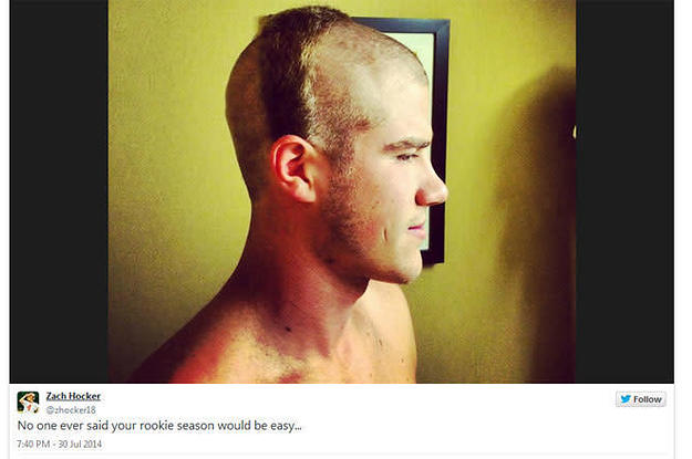 Redskins kicker Zach Hocker given horrendous haircut as part of rookie  hazing