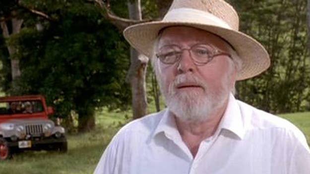 Lord Richard Attenborough, who starred as the creator of a dinosaur theme park in "Jurassic Park," has died at age 90. 