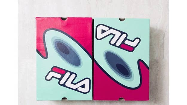 A teaser of the upcoming Wish ATL x Fila collaboration sneakers.