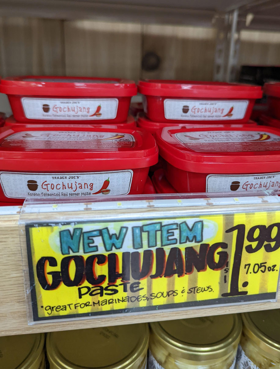 Containers of Gochujang.