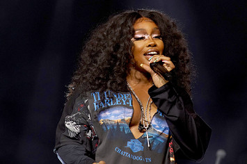 SZA performs onstage at Spotify’s Night of Music party during VidCon 2022