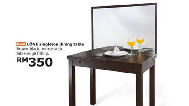 IKEA provides singles a true table for one.