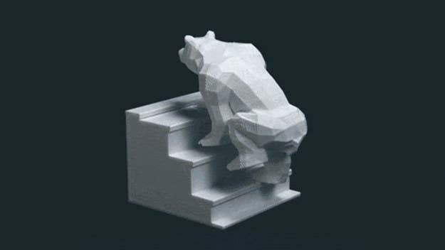 Two London-based design firms teamed up to create "Bears on Stairs," something that looks old and clunky, but is actually very cutting edge.