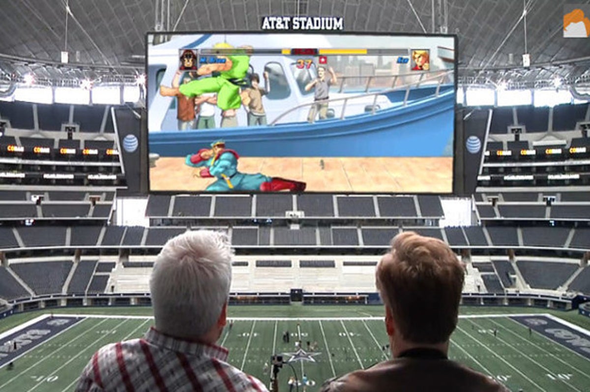 VIDEO: Conan O'Brien plays Madden on Cowboys Stadium Jumbotron