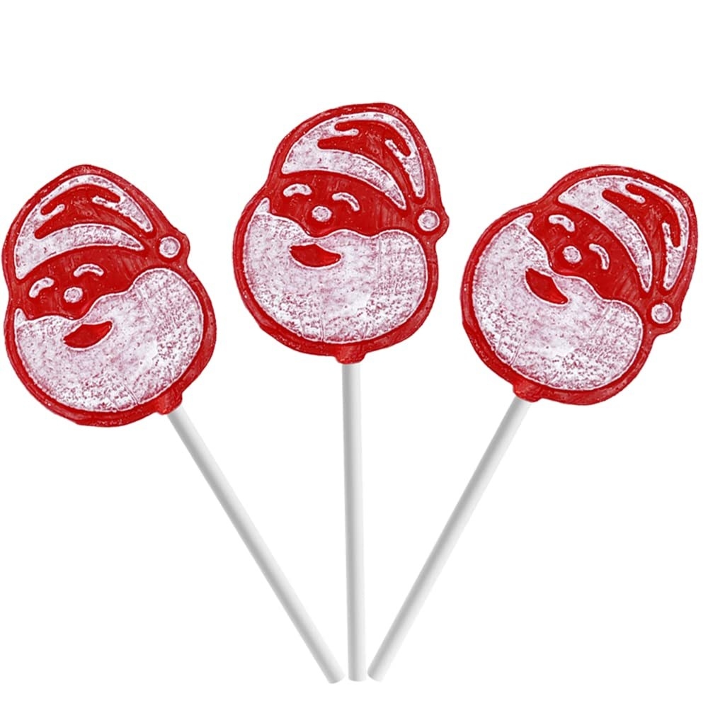 Three Santa lollipops