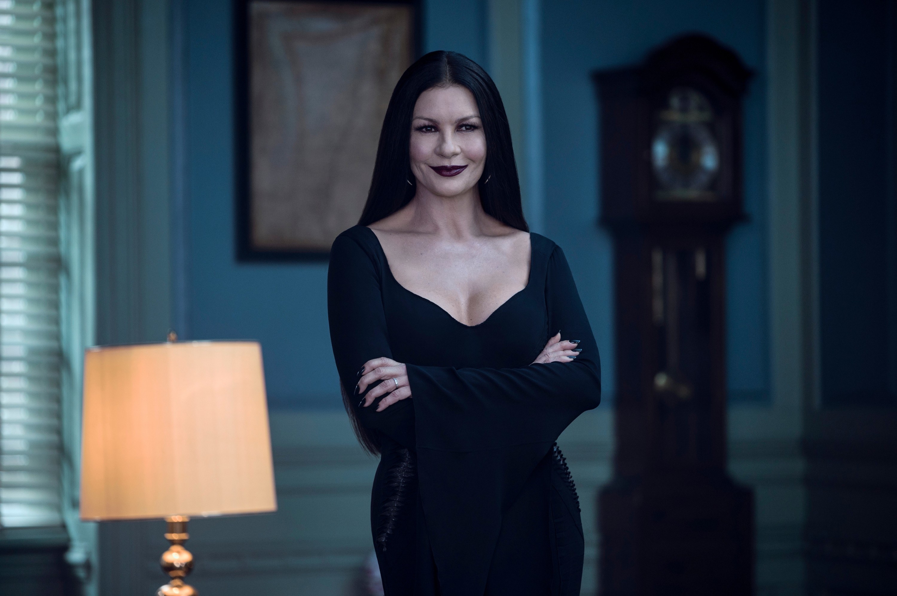 catherine zeta jones as morticia addams in &quot;wednesday&quot;