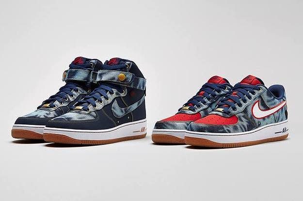 Selvedge and Acid Wash Collide for Nike Sportswear's Air Force 1 Denim Pack  | Complex
