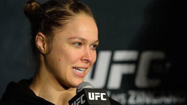Ronda Rousey claims to have gone to see Star Wars: The Force Awakens dressed as a stormtrooper.