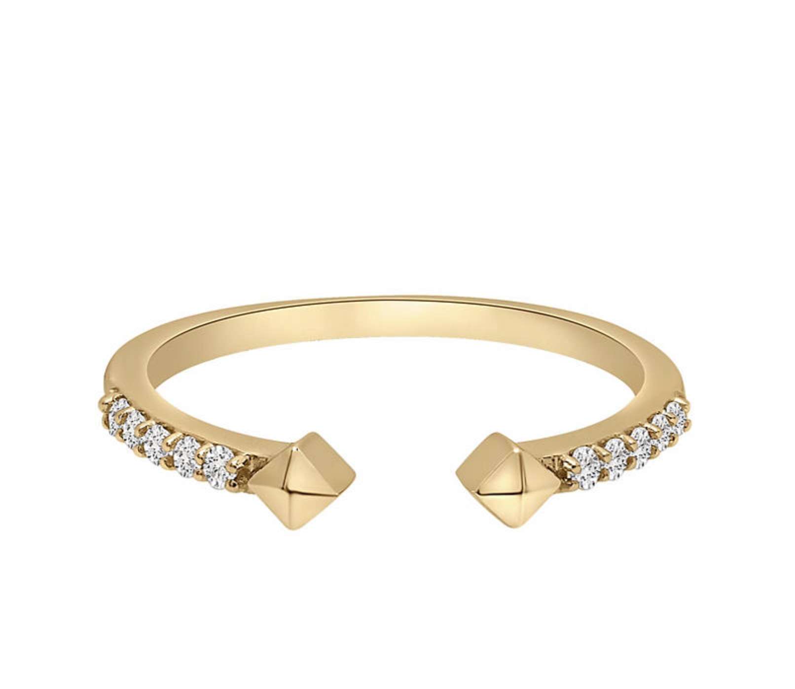 Gold diamond-lined ring