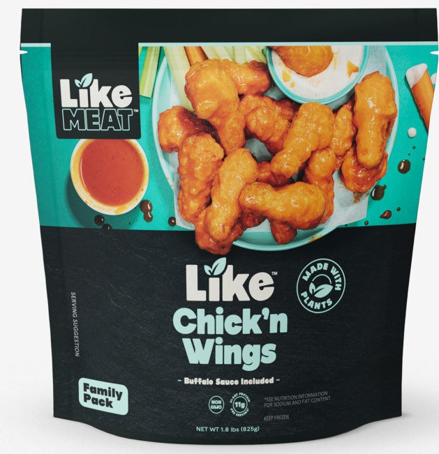 turquoise bag of chicken wings