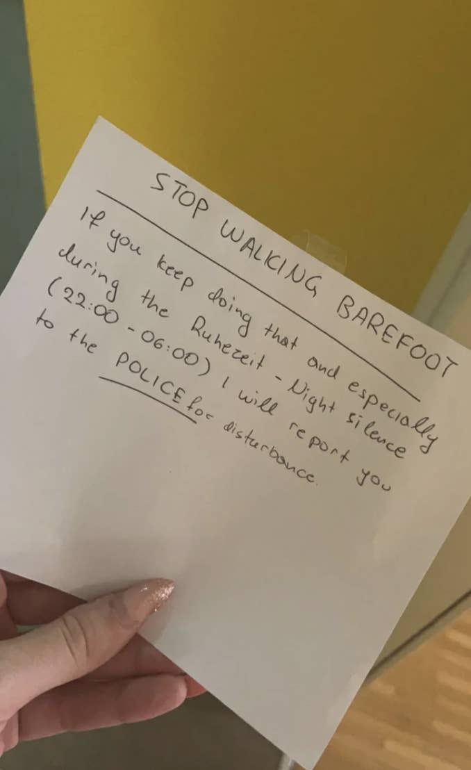 "Stop walking barefoot"