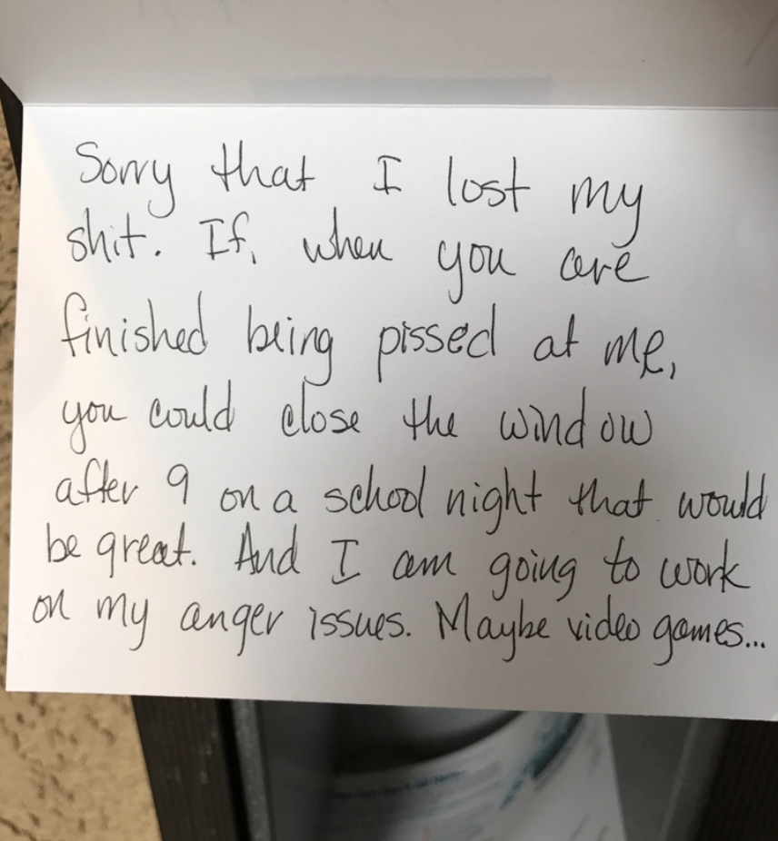 &quot;And I am going to work on my anger issues. Maybe video games...&quot;