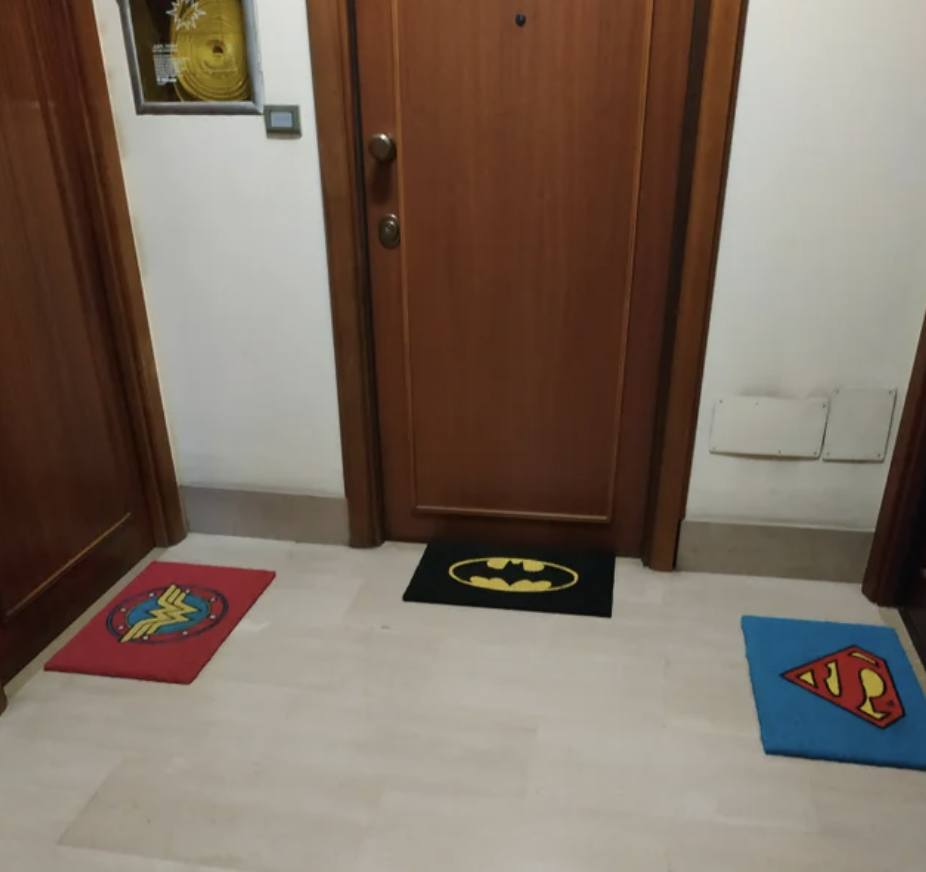 Superhero welcome mats