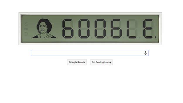 Honoring the math wiz on her would be 84th birthday.