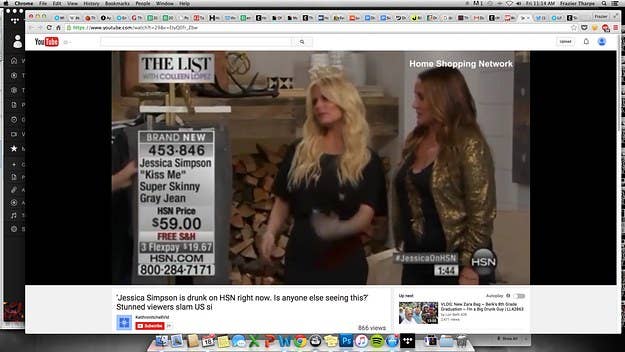 Jess was probably loose off the Goose on HSN. 