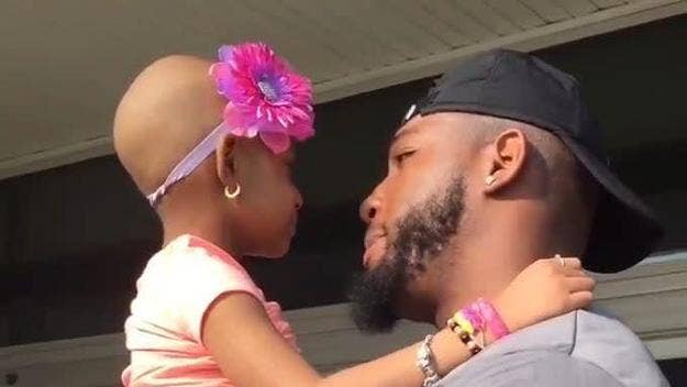 Devon Still shares emotional moment with daughter Leah Still before leaving for training camp. 