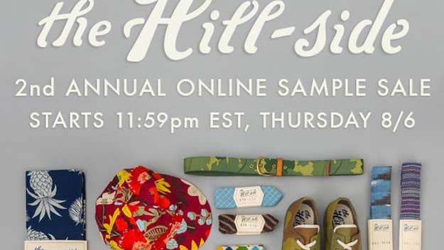 The Hill-Side will host its second annual online sample sale this weekend, with insane markdowns. 