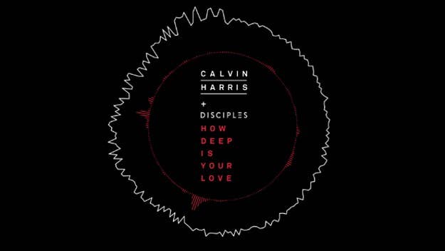 Calvin scores anthemic new single on "How Deep Is Your Love" with British trio Disciples.