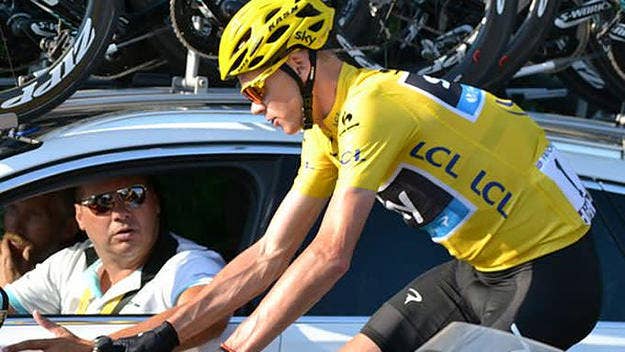 Chris Froome blames the "tone" of Tour De France coverage after someone throws piss at him.