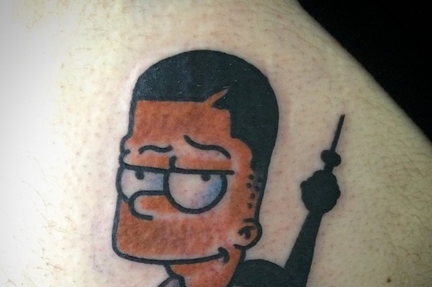 Arm Bart Simpson Tattoo by Art Force Tattoo