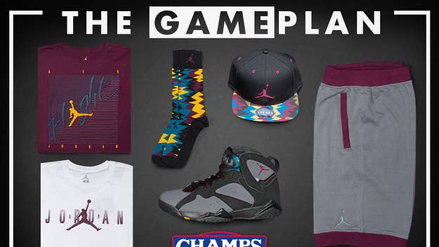 Check out the timeless Jordan Bordeaux collection by The Game Plan for Champ Sports. Not only does it feature the classic kicks, but also a complete fit.