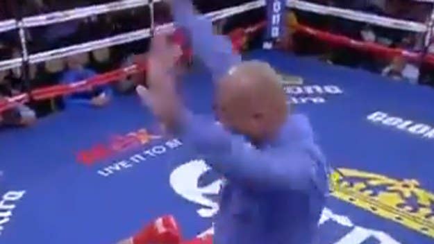 Some guy stepped into the ring with 7-foot-tall Taishan Dong and immediately regretted it.