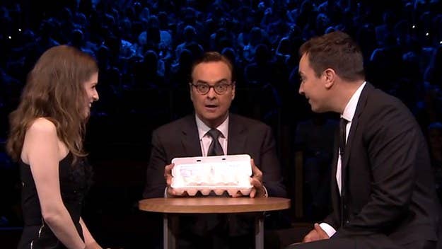 Anna Kendrick goes brain to brain with Jimmy Fallon in a game of Egg Russian Roulette.
