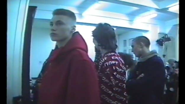 Go behind the scenes of Gosha Rubchinskiy's Fall/Winter 2015 show with this grainy footage. 