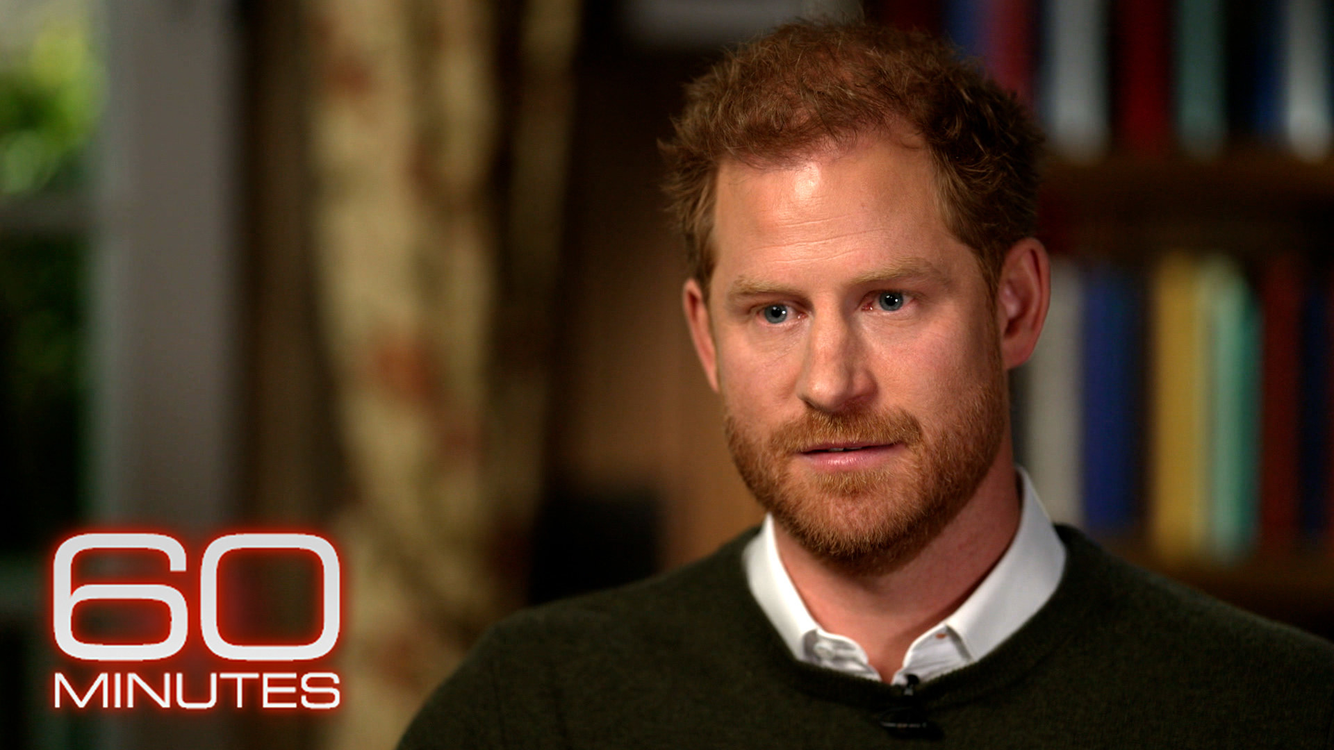 Prince Harry in his 60 Minutes interview with Anderson Cooper