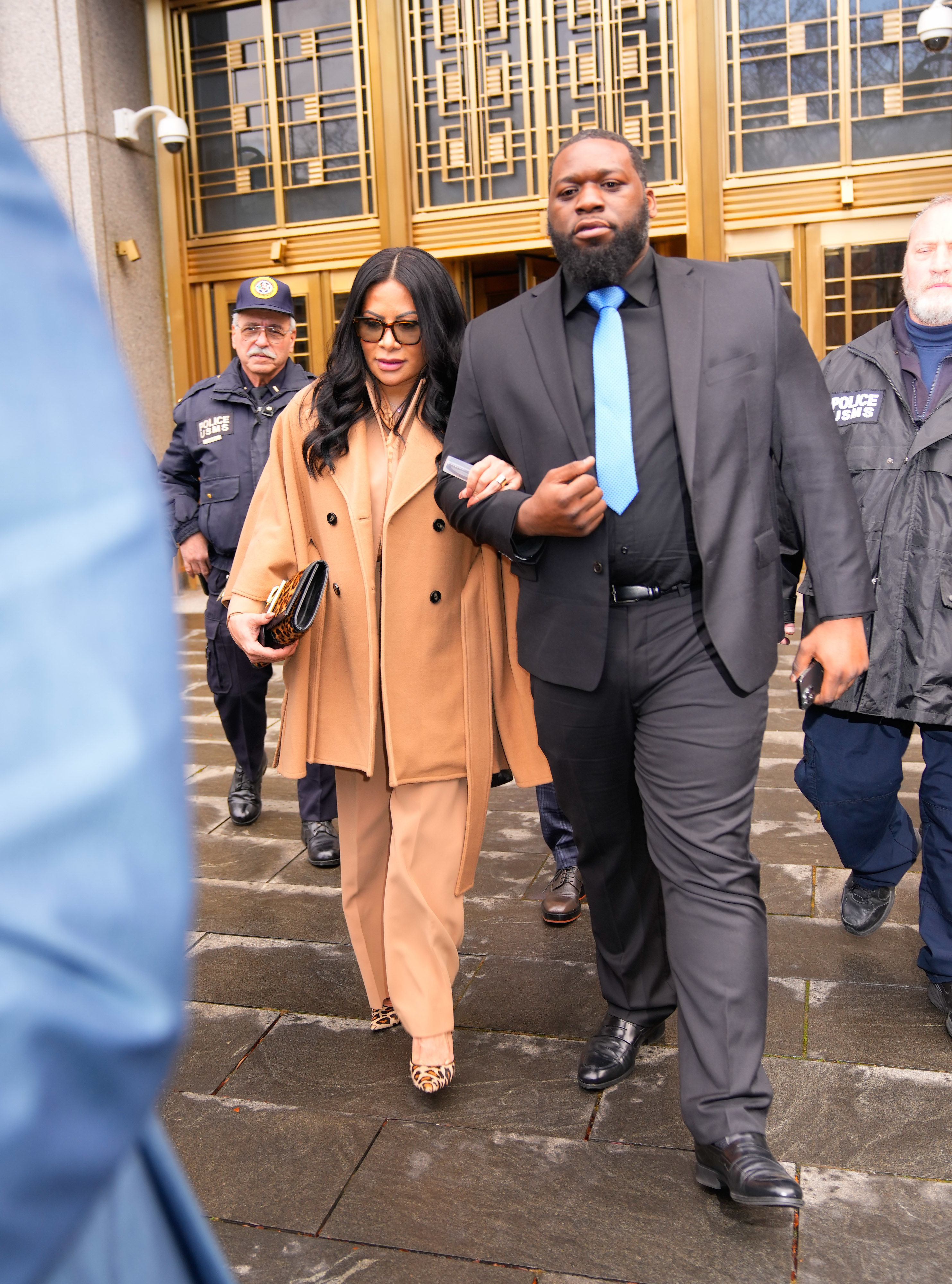 Jen Shah is seen leaving Manhattan federal court after receiving a sentence for conspiracy to commit wire fraud on January 6, 2023, in New York City
