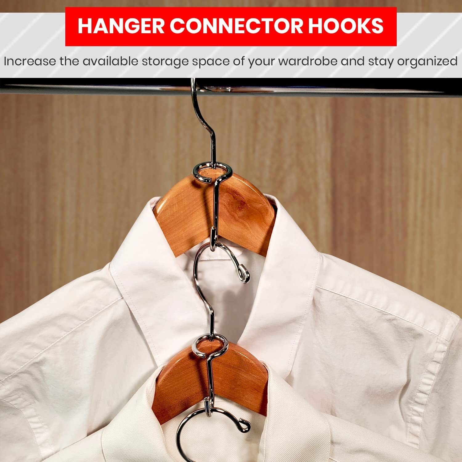a set of hanger extenders hung on a clothes hanger