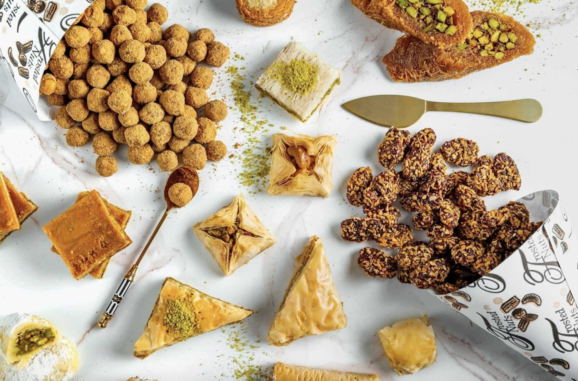 assorted middle eastern desserts