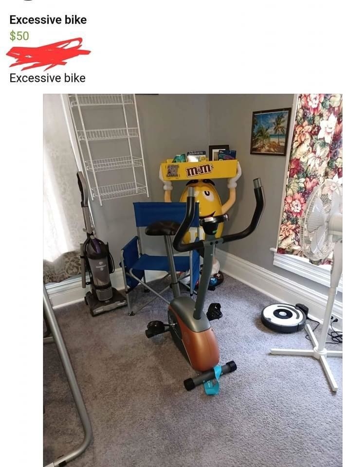 marketplace ad reading excessive bike
