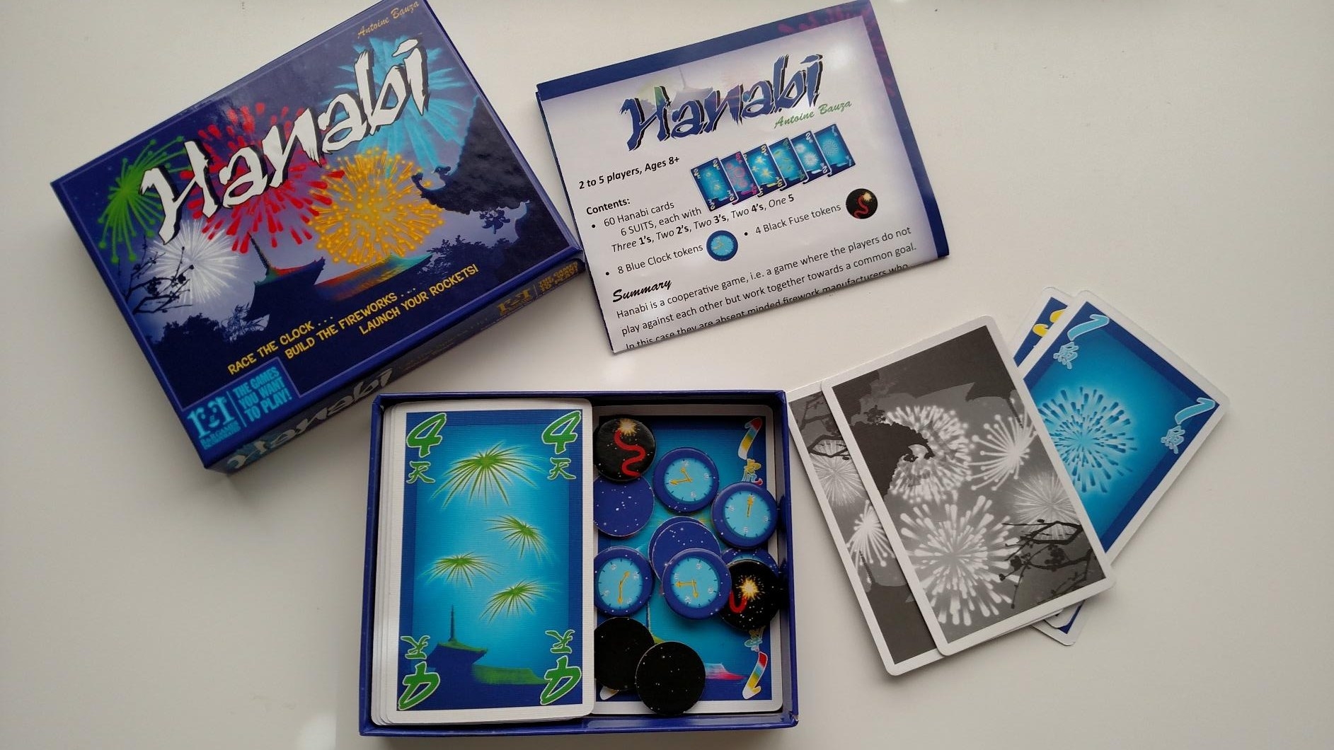 Reviewer&#x27;s photo of Hanabi components on display