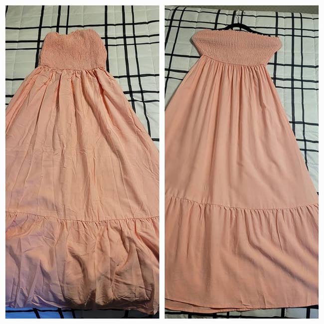 before reviewer image of a wrinkled dress
