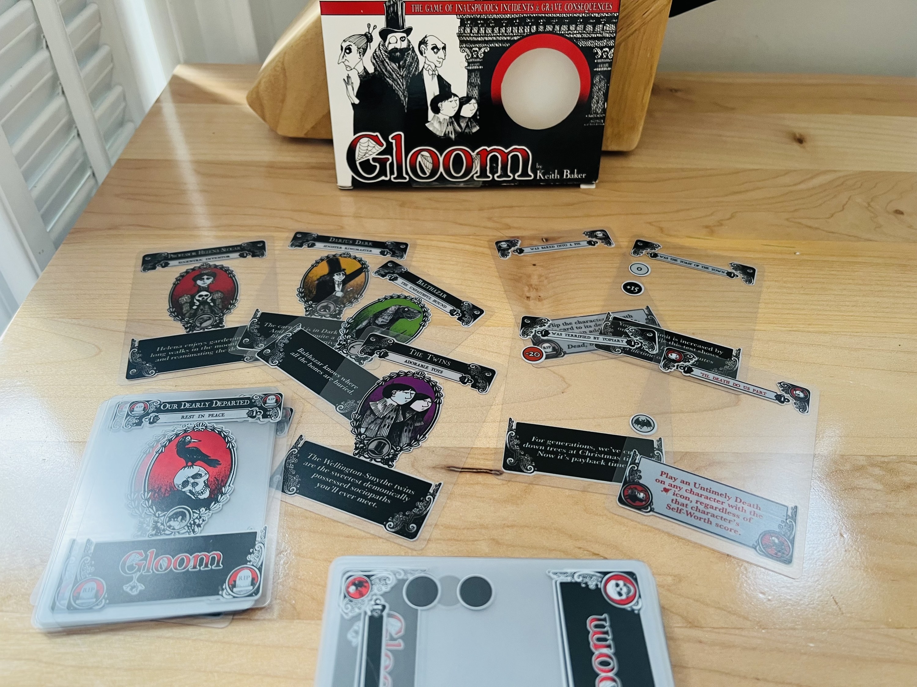 my photo of Gloom with components all laid out