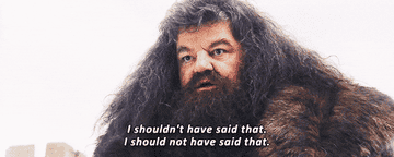 Man saying &quot;I shouldn&#x27;t have said that&quot;
