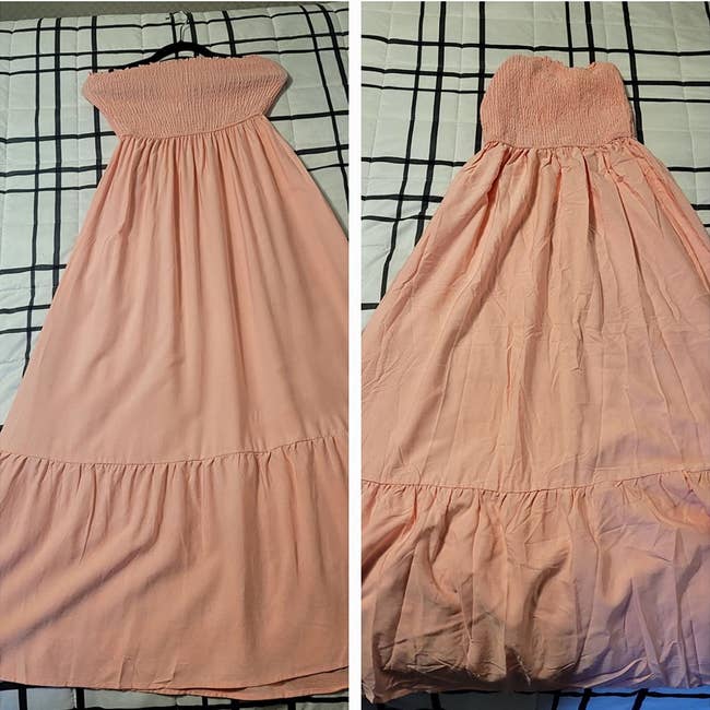 a broadside by broadside pictures of a sundress with wrinkles and the aforesaid sundress without wrinkles