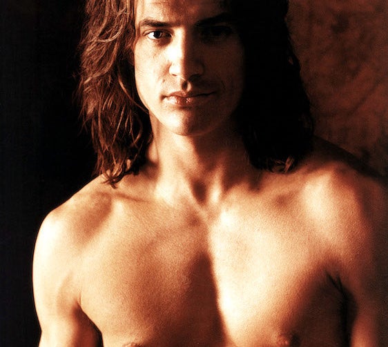 Closeup of Brendan Fraser in &quot;George of the Jungle&quot;