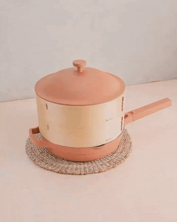 a gif of the always pan and different foods cooked different ways with it