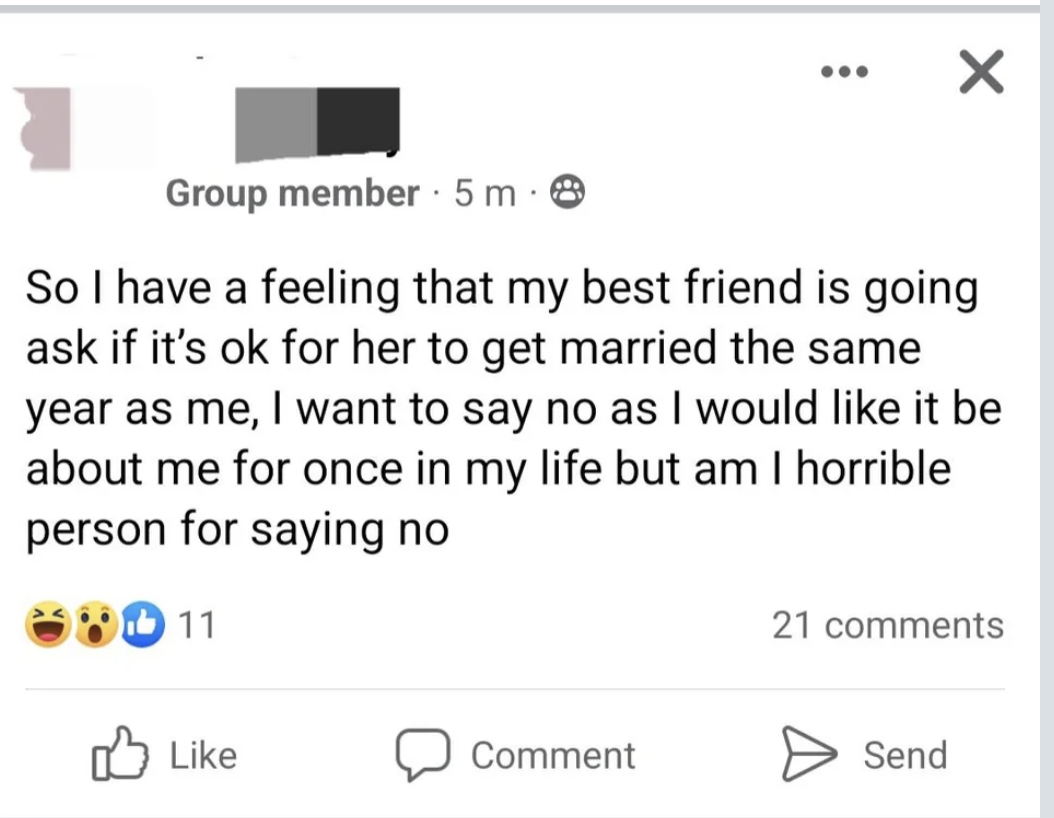 &quot;I want to say no as I would like it to be about me for once in my life...&quot;