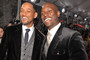 Will Smith and Tyrese are pictured on the red carpet in 2008