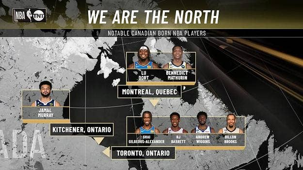 Someone at NBA on TNT must have missed geography class, because last night the show paid tribute to Canadian ballers that misplaced Toronto, Montreal, Kitchener