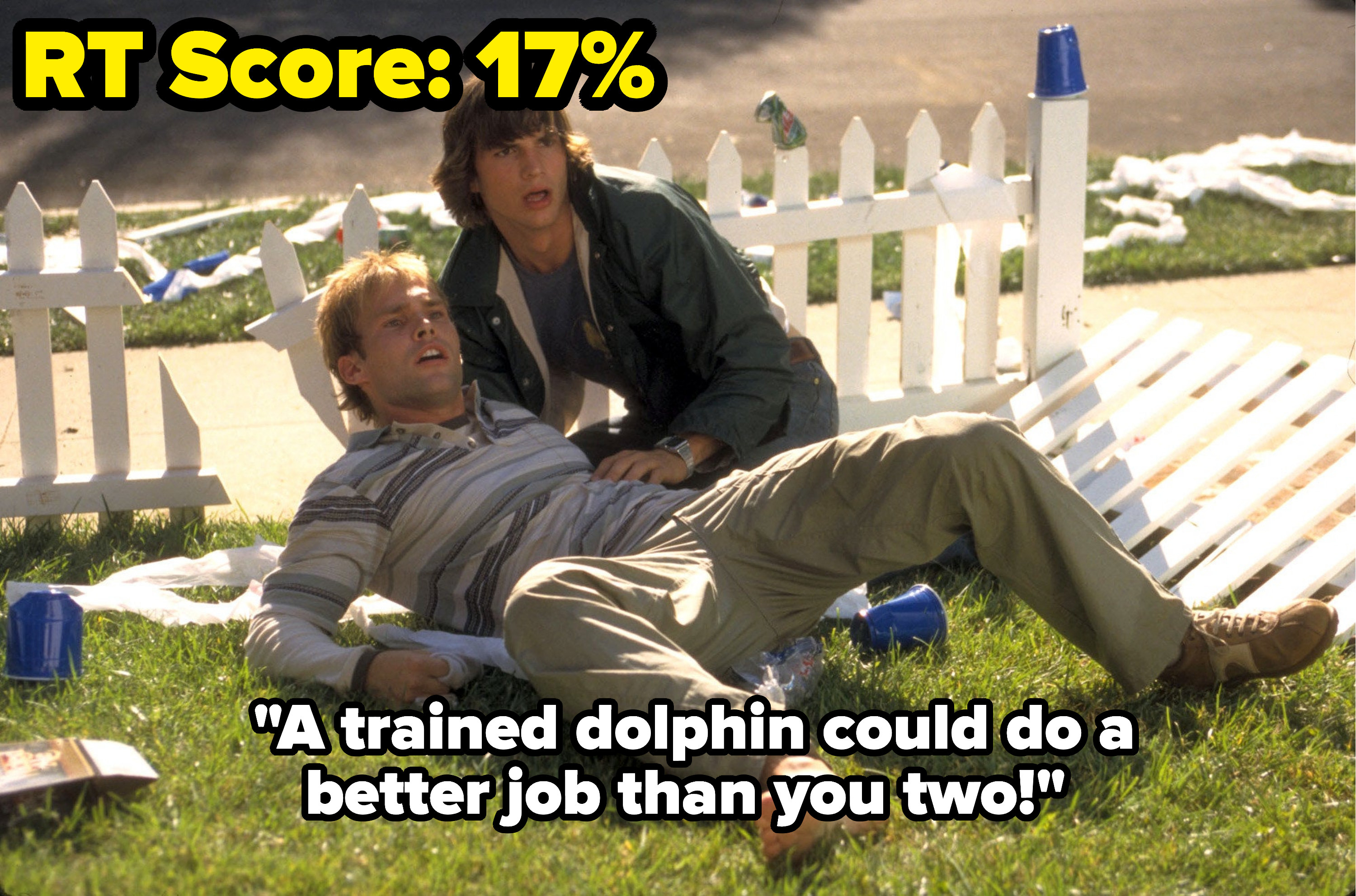 &quot;A trained dolphin could do a better job than you two!&quot;