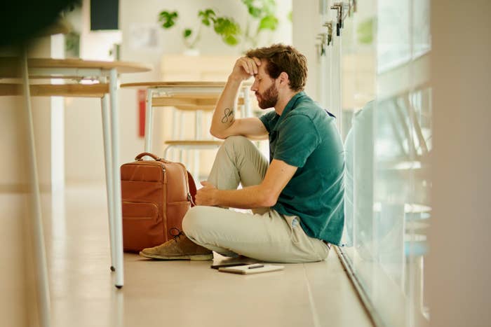 stressed out college student